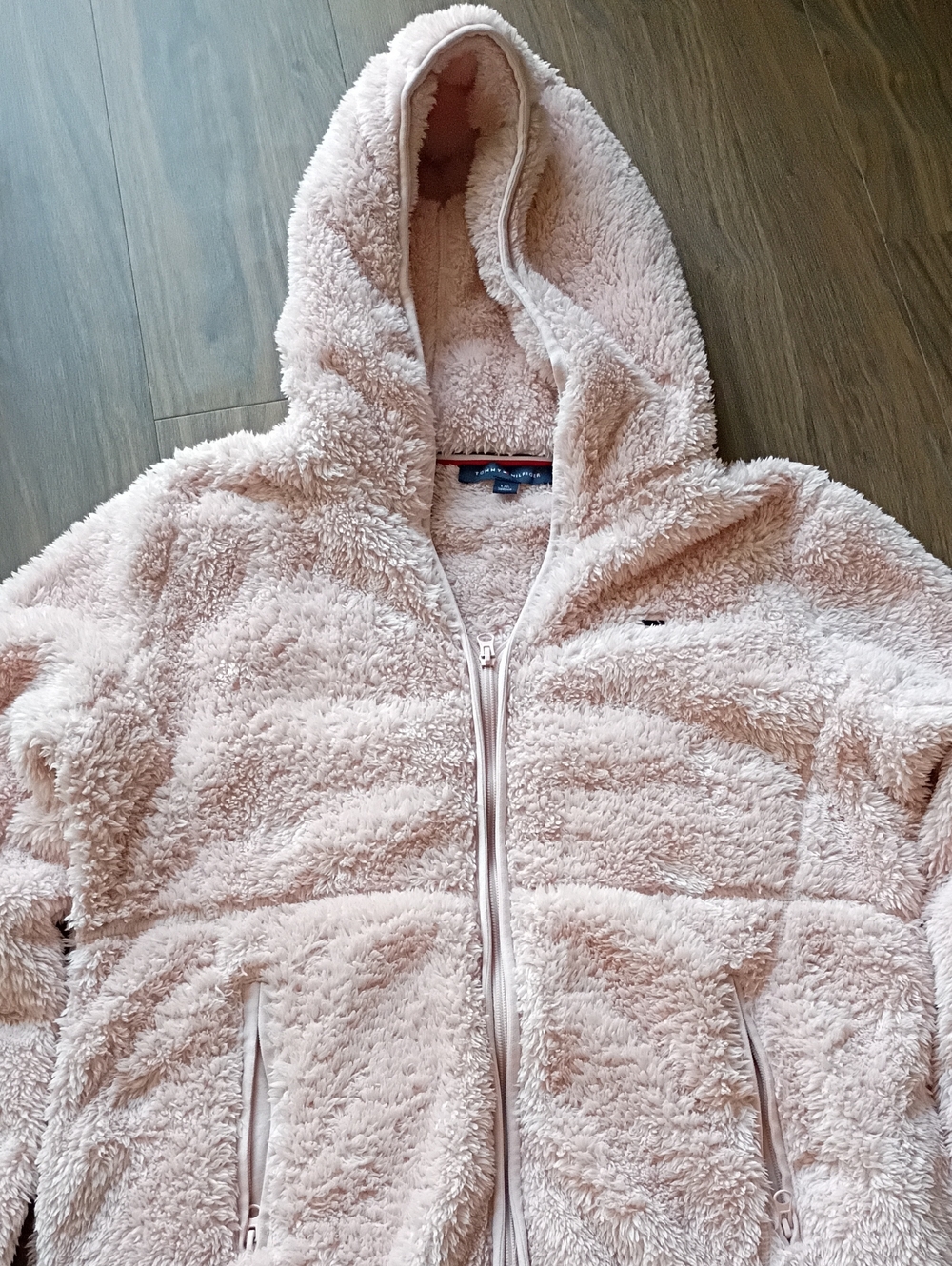 Tommy Hilfiger Plush Sherpa Jacket in Soft Pink